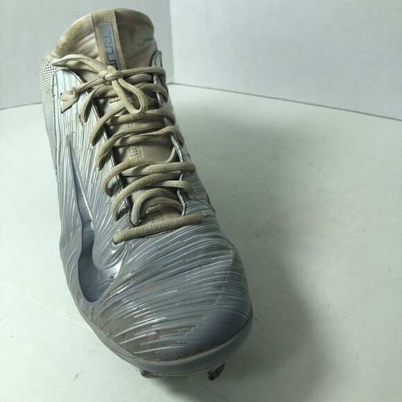 Nike Cleats Baseball Men's Size 12 Mike Trout Max Air Gray White Metal READ B4 - Picture 2 of 16
